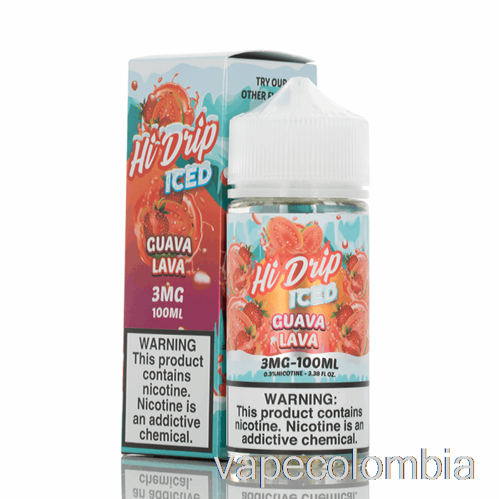 Vape Kit Completo Iced Guava Lava - E-líquidos De Alto Goteo - 100ml 3mg